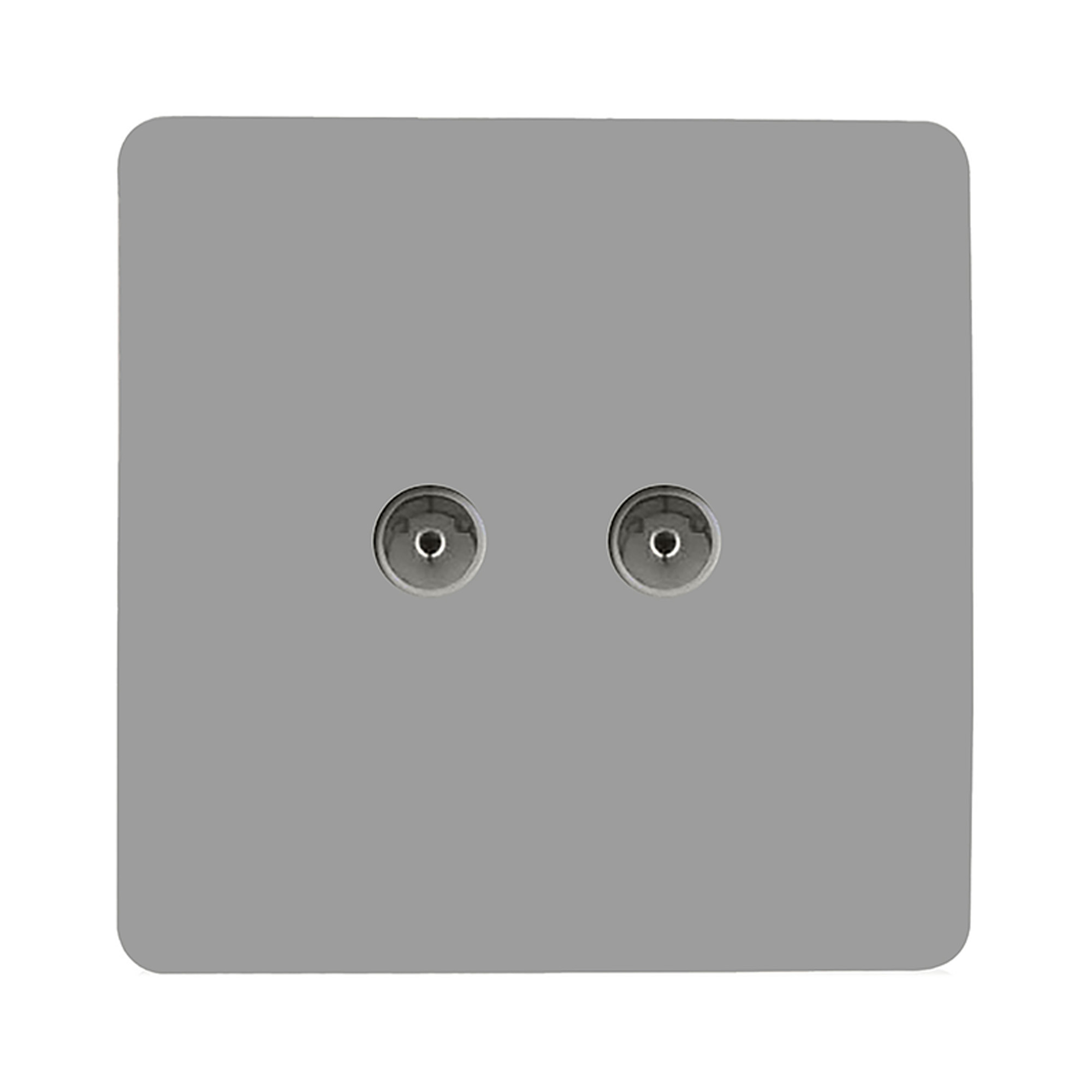 ART-2TVSLG  Twin TV Co-Axial Outlet Light Grey